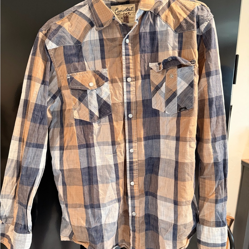 Coastal plaid shirt